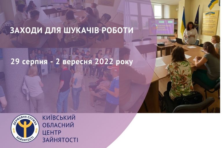 Київський обласний центр зайнятості проводить заходи для шукачів роботи