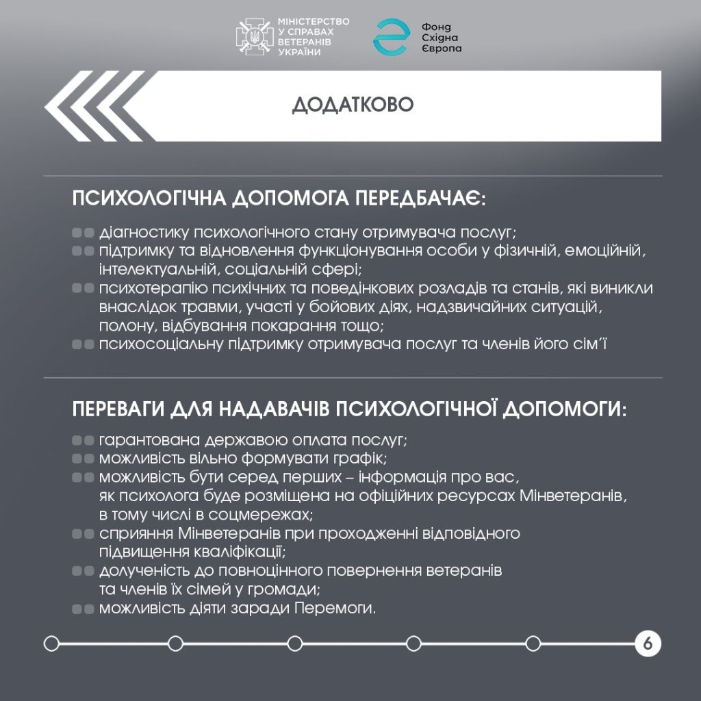 Деякі питання надання психологічної допомоги ветеранам війни, членам їх сімей та деяким іншим категоріям осіб