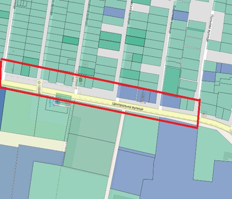 Детальний план території громадської забудови вздовж вулиці Центральної в селі Гора