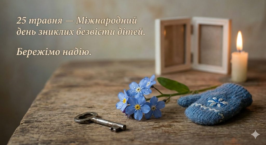 25 травня — Міжнародний день зниклих безвісти дітей. День надії та нагадування.