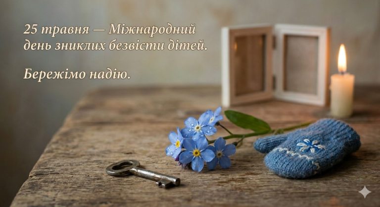 25 травня — Міжнародний день зниклих безвісти дітей. День надії та нагадування.