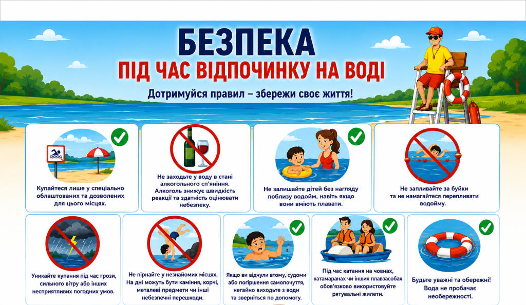 Безпека під час відпочинку на воді