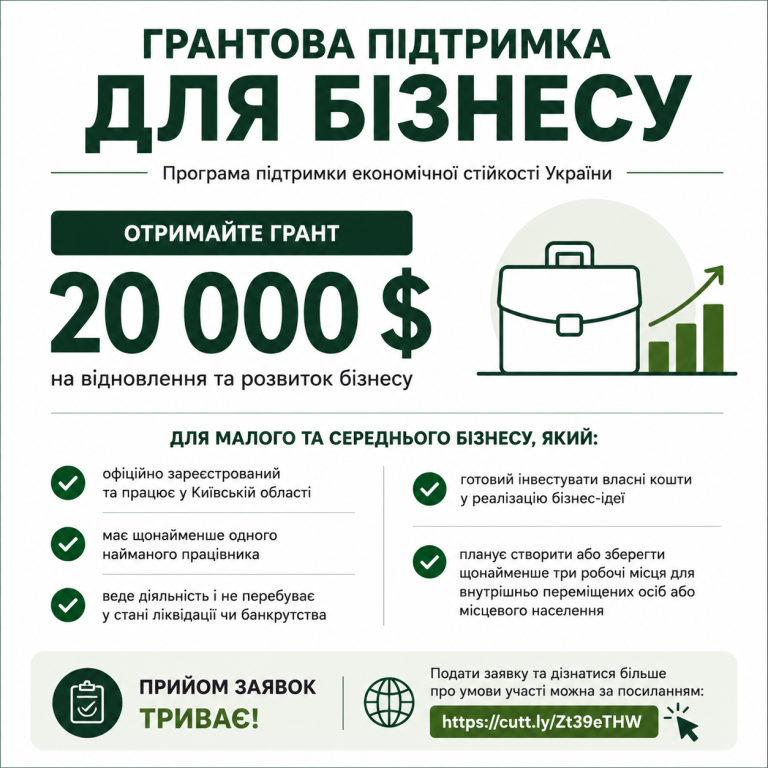 Підприємці Гірської громади можуть отримати грантову підтримку для розвитку бізнесу
