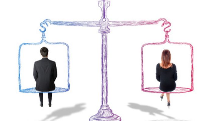 Equality woman man concept